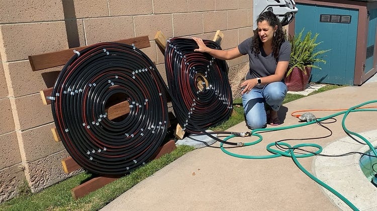 black pvc pipe solar heater